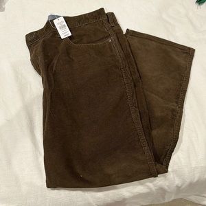 LL Bean Brown Corduroy Pants 36x29